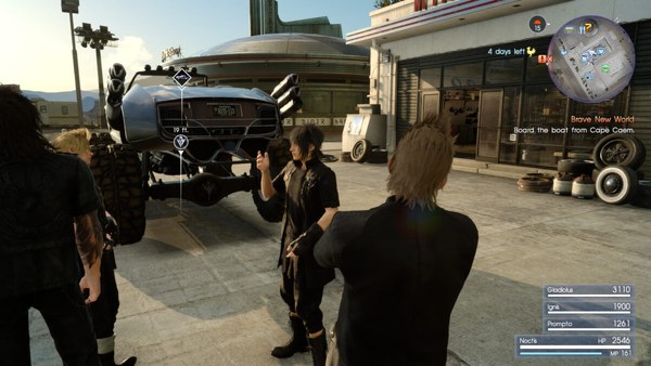 Screenshot of Final Fantasy XV Hammerhead gas station