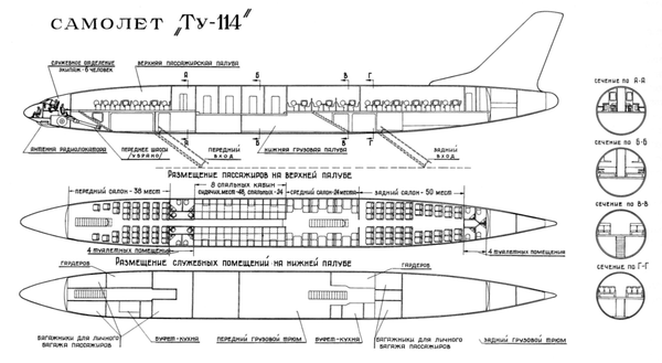 TU-114 floor plan